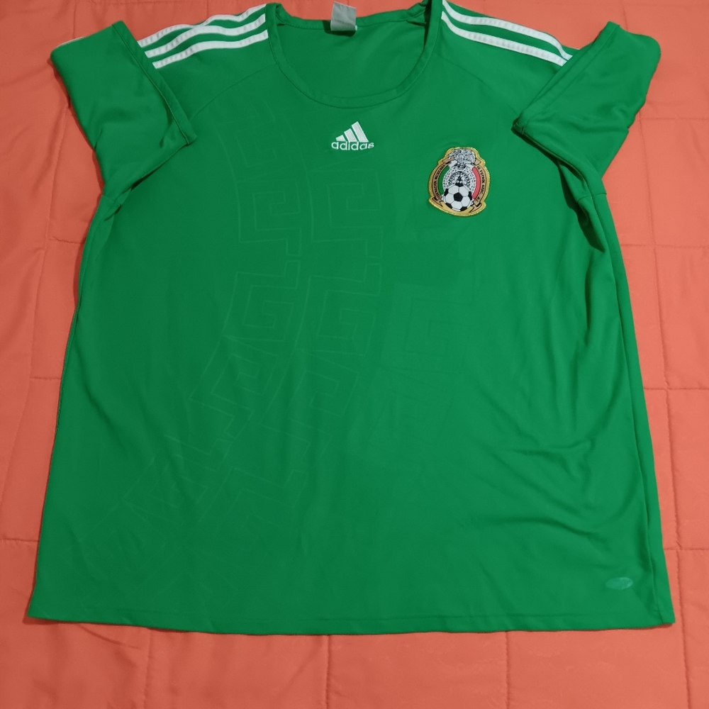 Adidas Mexico Jersey Mens XXL Green 2007 Climacool Soccer - Picture 5 of 7
